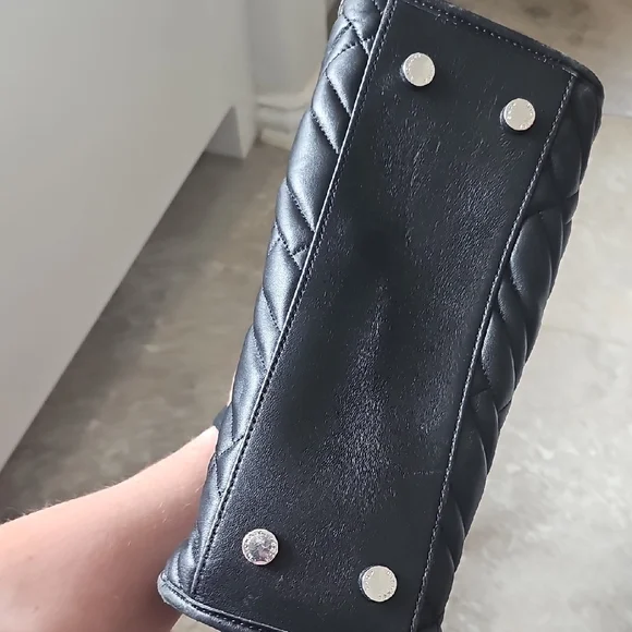 Michael Kors Black Geometric Quilted Shoulder Bag - Picture 16 of 16